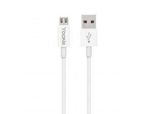 Кабел Yookie CB1 USB - Micro USB 3m Бял 40149